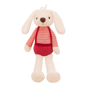 Plush Bunny Rabbit Stuffed Animal with Long Droopy Ears Soft Hugging Toy for Birthday Party Favors and Home Decorations, Red 16 Inch