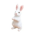 thumbnail image 1 of Plush Bunny Stuffed Animal, 8 Inch Sitting Realistic Rabbit Toy With Upright Ears, White For Toddlers Boys Girls Birthday Christmas Gift -, 1 of 6