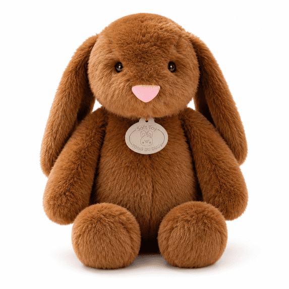 Plush Bunny Stuffed Animal, 9.8 Inch Sitting Rabbit Plush Toy, Soft Bunny Doll with Long Ears, Cute Rabbit Stuffed Animal for Kids, Girls, Boys, Birthday, Easter Basket Stuffers, Room Decor