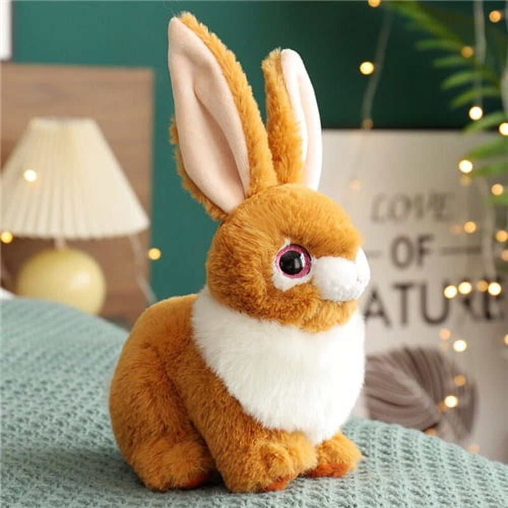 Plush Bunny - Stuffed Bunny Rabbit - Animal Toy for Toddler and Kids - Cute and Cuddly Friend for Boy or Girl - Great Gift for Easter, Christmas, Birthday，Brown