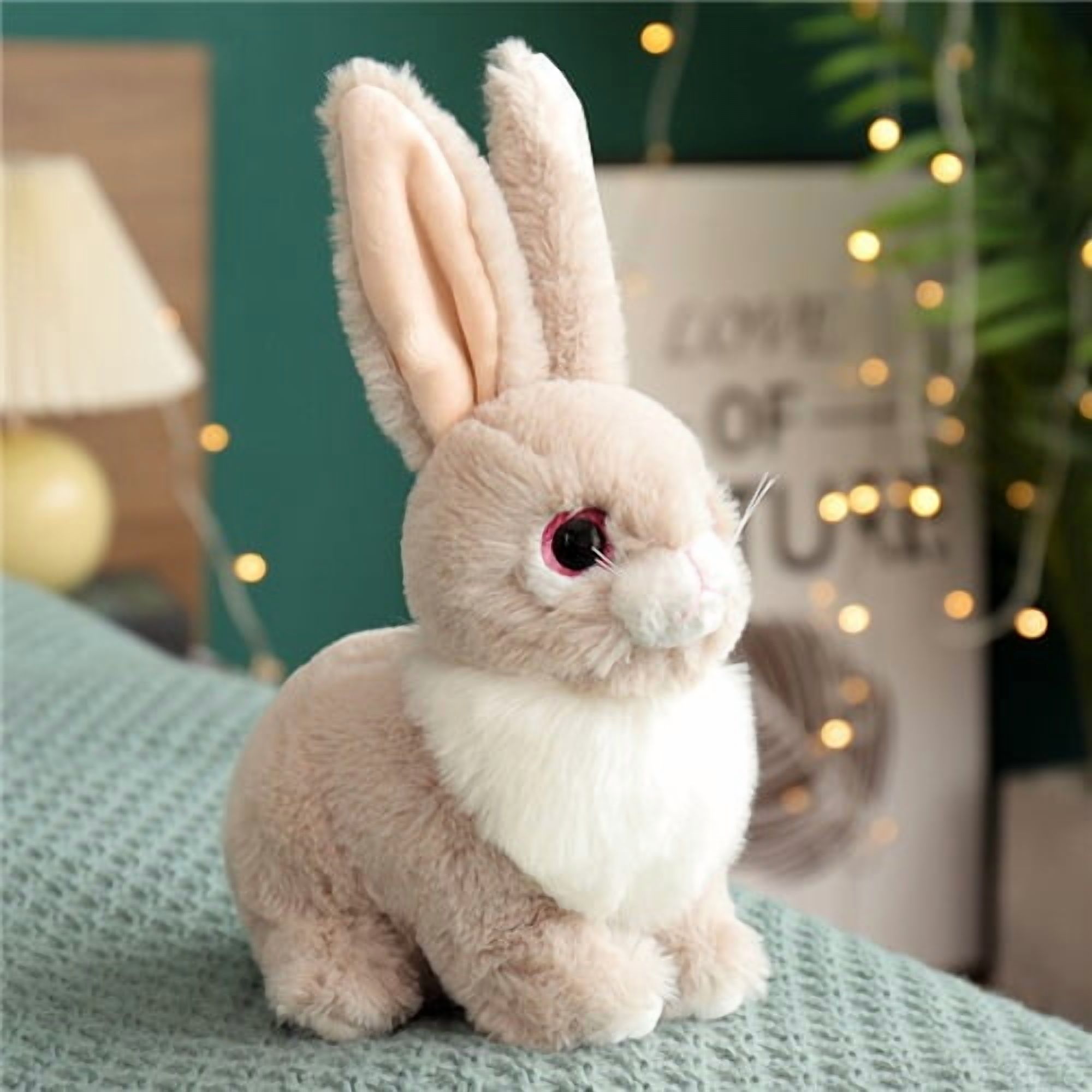 Plush Bunny - Stuffed Bunny Rabbit - Animal Toy for Toddler and Kids - Cute and Cuddly Friend for Boy or Girl - Great Gift for Easter, Christmas, Birthday，Light Gray
