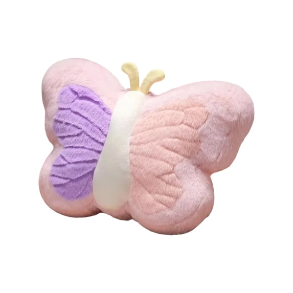 Plush Butterfly Pillow Figurine - Cute Plushies Decorative Cushion for Bed, Couch, Sofa, and Living Room; Great Plush Toy Gift for Girls and Teens,Pink