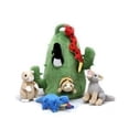 thumbnail image 1 of Plush Cactus Desert Animal House With Animals Six (6) Stuffed Desert Animals (Snake, Lizard, Armadillo, Coyote, Prairie Dog, Roadrunner) In Play Cactus Carrying House, 1 of 2