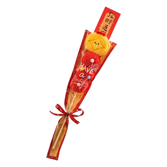 Plush Candy Hawthorn Skewer Toy, Chinese New Year Decoration, Lunar New Year Decor, Desktop Ornament, Festival Photo Prop, Cute Stuffed Fruit Toy, Year of the Rabbit Gift, Holiday Home Decor