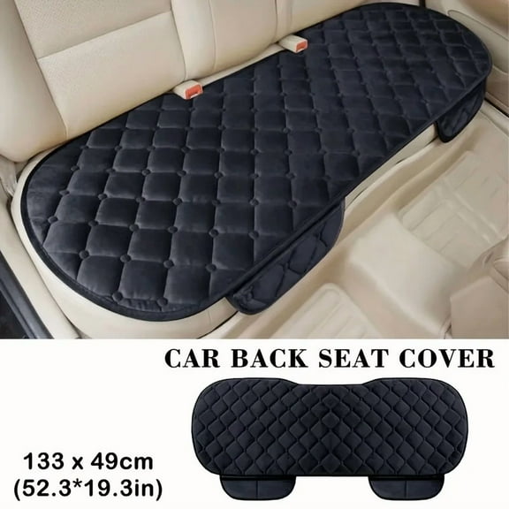 Plush Car Back Seat Protector Soft Non-Slip Durable Rear Row Seat Cushion Mat with Auto Chair Accessories Comfort Protection