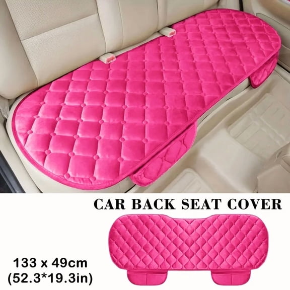Plush Car Back Seat Protector Soft Non-Slip Durable Rear Row Seat Cushion Mat with Auto Chair Accessories Comfort Protection