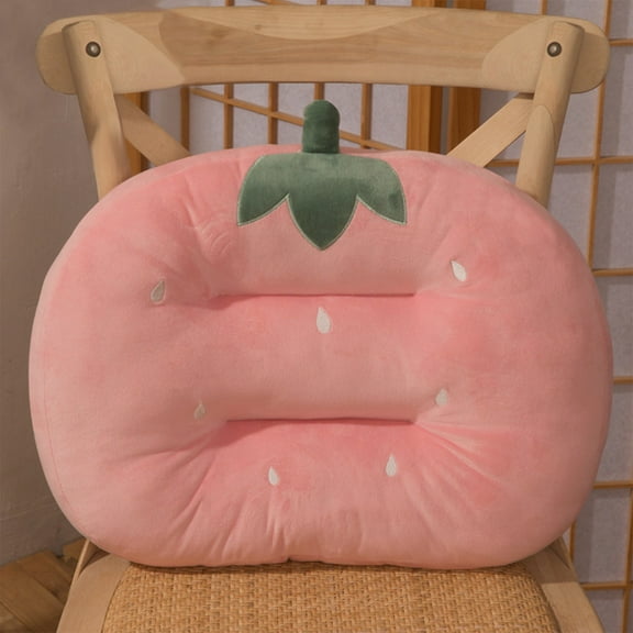 Plush Car Booster Seat Cushion, Cute Funny Car Seat Cushion Heightening,Chair Cushion for Office Sofa Living Room (Pink, 17.71*14.17in)