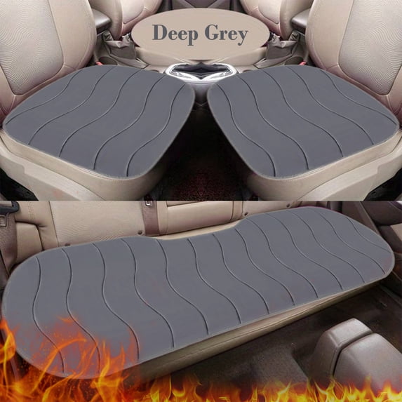 Plush Car Seat Covers Full Set Front Rear Winter Warm for SUV Truck Van