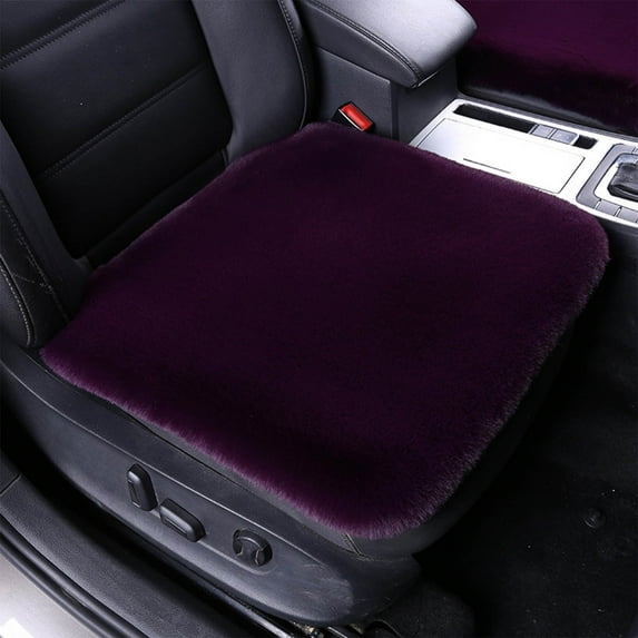Plush Car Seat Cushion for Cold Weather Warm Driving Comfort, Multi Layer Insulation Design Universal Fit All Vehicles Size 45x45cm Soft Material