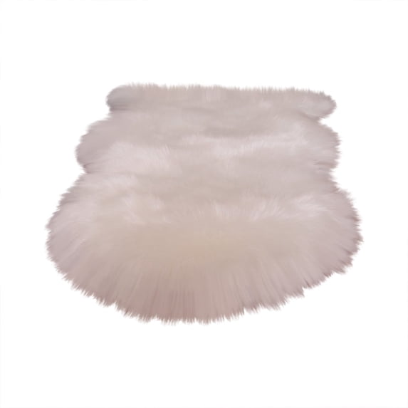 Plush Carpet 60X90Cm,Solid Color Plush Rug Office Home Fluffy Area Rug Bedroom Soft Furry Durable Rug,1X Floor Mat