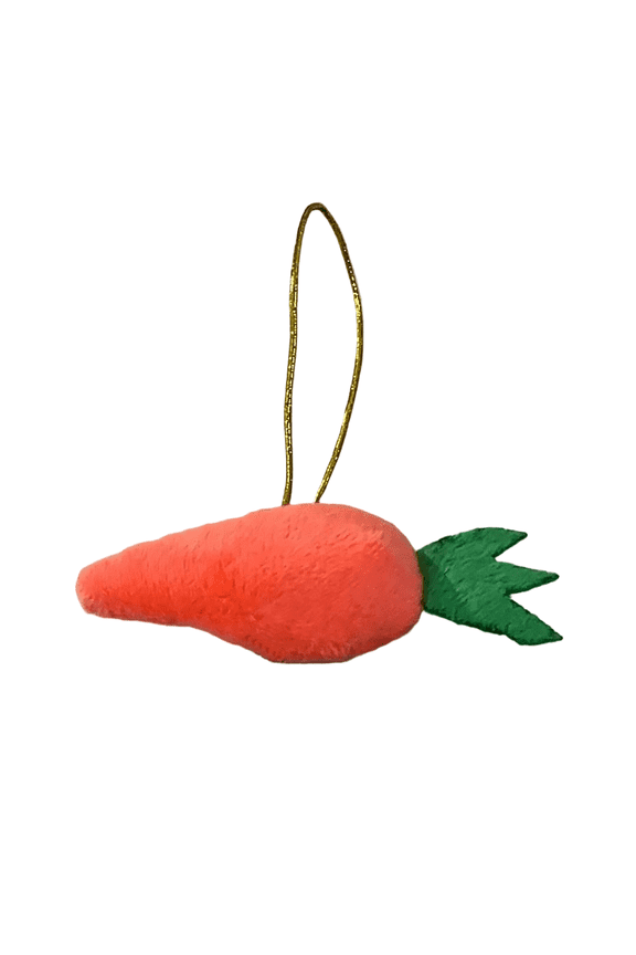 Plush Carrot Toy Keychain - Soft Stuffed Vegetable Pendant with Hanging String for Kids, Adults, Backpack Decor, Car Mirror Ornament, Party Favors