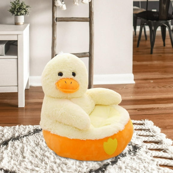 Plush Cartoons Small Sofa Chair Duck Seat Cushion Children Birthday Gift for Reading, Relaxing and Snuggling Cuddling Chair
