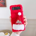thumbnail image 1 of Plush Case for Samsung Galaxy Z Flip 4, Cute 3D Christmas Hat Case Soft Faux Lambswool Cover Fashion Shockproof Cover Cartoon Case Girl Furry Phone Cover for Samsung Galaxy Z Flip 4, Red, 1 of 7