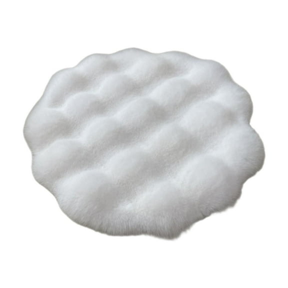 Plush Cat Bed Mat, 12" Round Dog Bed Pillow, Puppy Kitty Relying/Curling Sleep Cushion, Warm Bed for Small to Medium Dogs Cats Rabbits