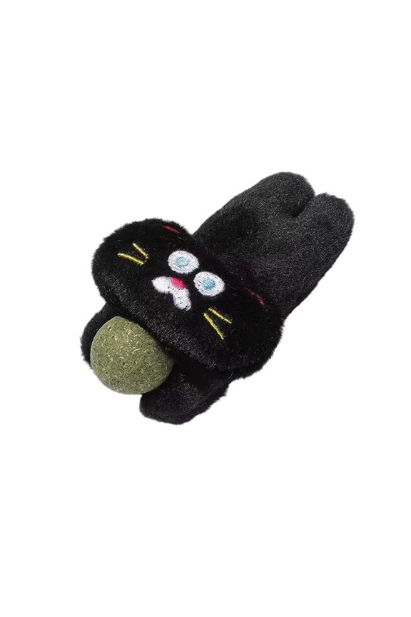 Plush Cat Toy With Catnip Ball For Teething Chewing Biting-Resistant Interactive Pet Plaything For Kitten And Cat Safe Durable Chew Toy For Daily Play Training