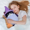 thumbnail image 1 of Plush Cat Toy With Cute Witch Hat Design, Soft Skin-Friendly Plush Fabric And Intricate Embroidery, Perfect Birthday Graduation Gifts For Friends Classmates, 1 of 5
