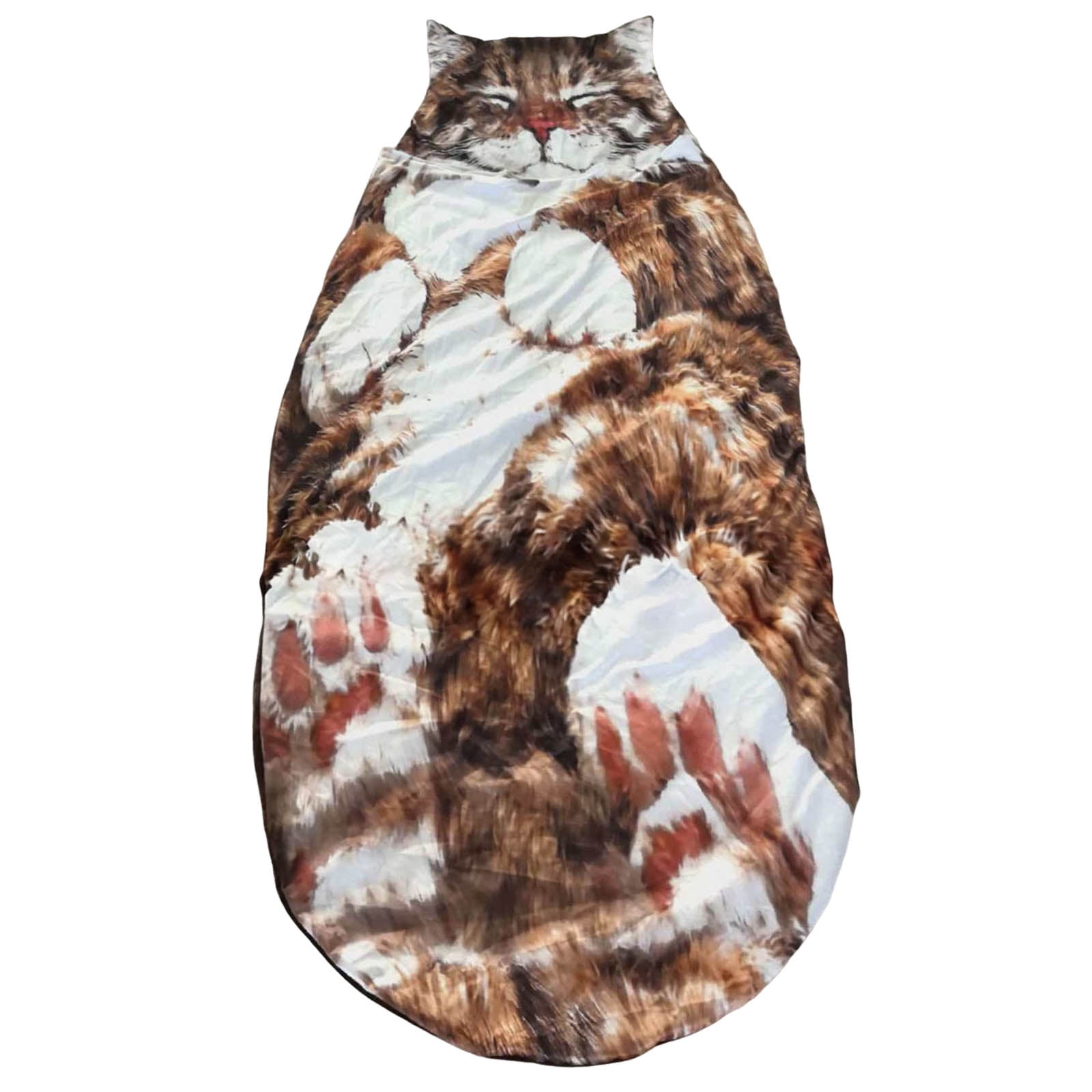 Plush Cat Envelope Sleeping Bag for Adults Soft Warm Washable for Camping Sleepovers Home Lounging