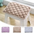 thumbnail image 1 of Plush Chair Cushion Rectangular 13.78"x7.87" Non-Slip Washable Seat Pad – Soft Polyester, Cover, Ties Secure Attachment, Home Office Car Bench Gray Coffee, 1 of 6