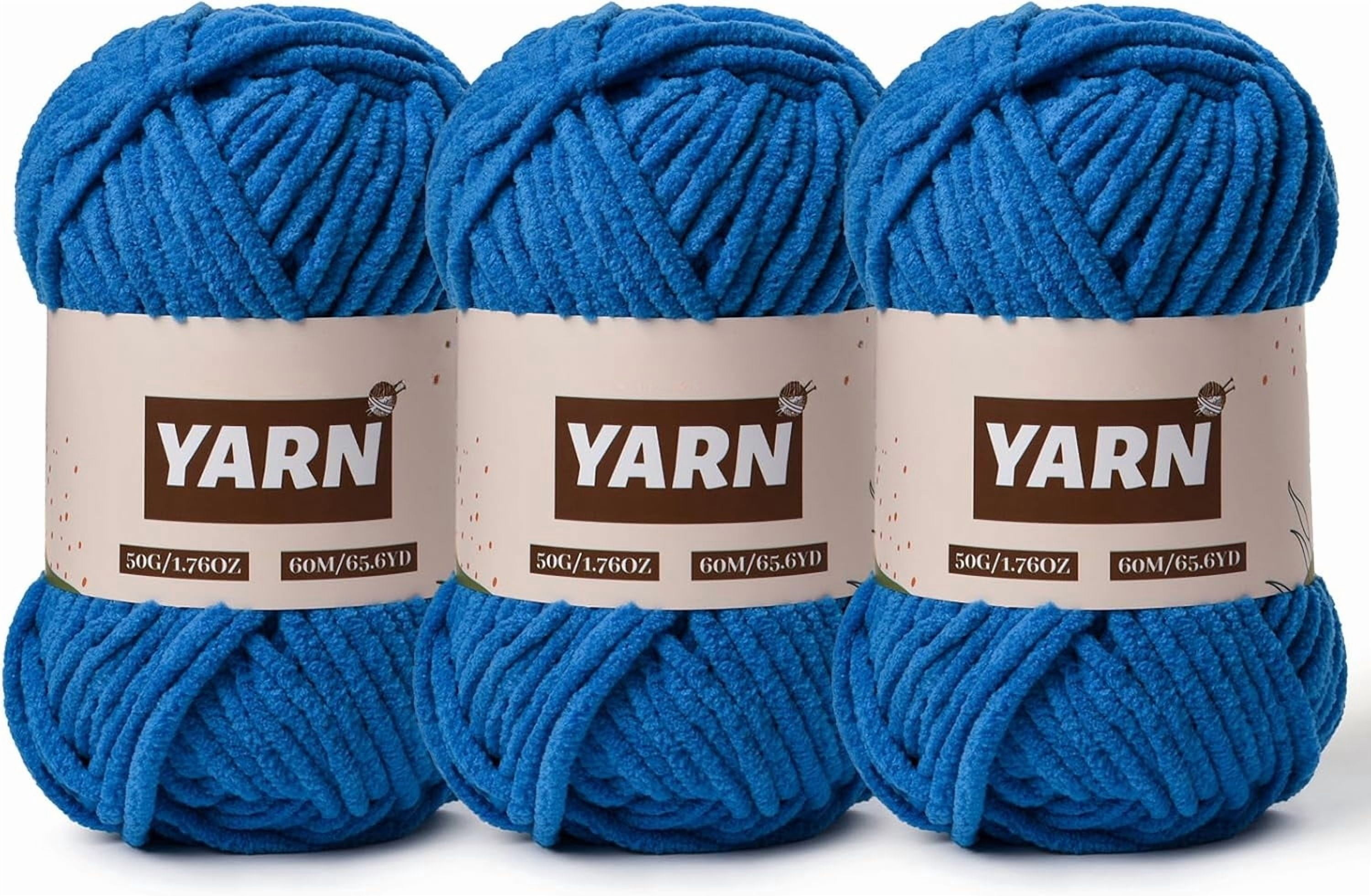 Plush Chenille Chunky Crochet Yarn - Baby Yarn for Crocheting Soft ...