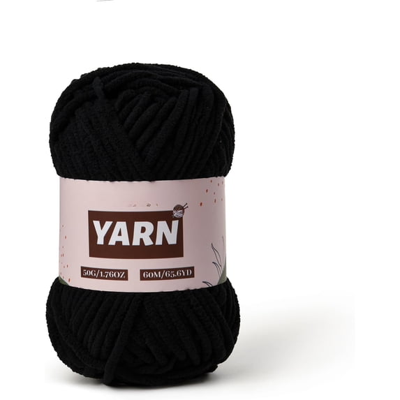 Plush Chenille Chunky Crochet Yarn - Baby Yarn for Crocheting Soft - Velvet Yarns Knitting for Blankets Crafts - Fluffy Amigurumi Yarns 50g / 65.6yd