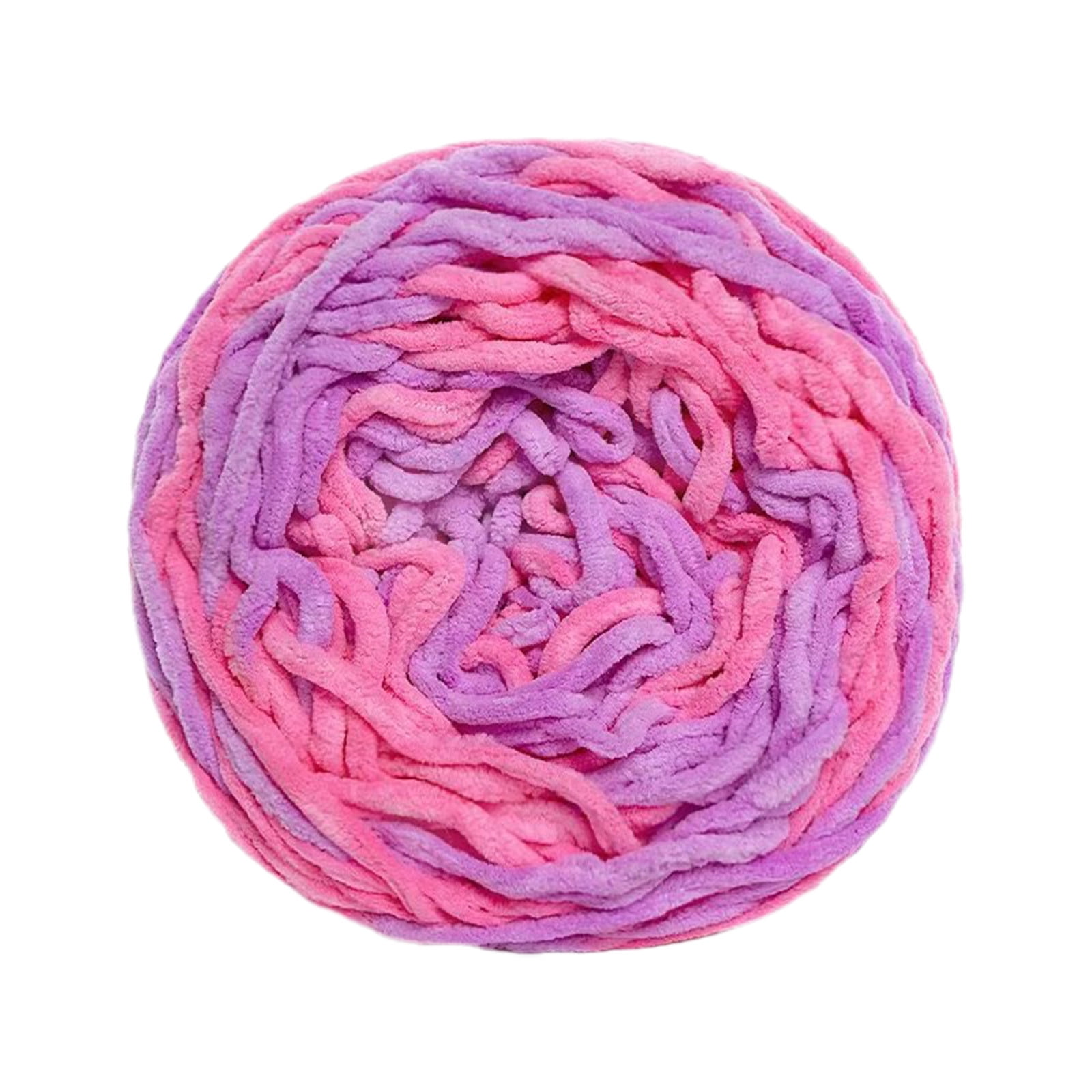 Plush Chenille Chunky Yarn for Crocheting 87 Yards - Bulky Thick Fluffy ...