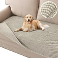 thumbnail image 1 of Plush Chenille Dog Bed Cover Thick Soft Sofa Cover for 3 Cushion Couch Anti Slip Couch Cover Furniture Protector for Dog, Pet, Cat (35" x 74", Island Fossi), 1 of 13