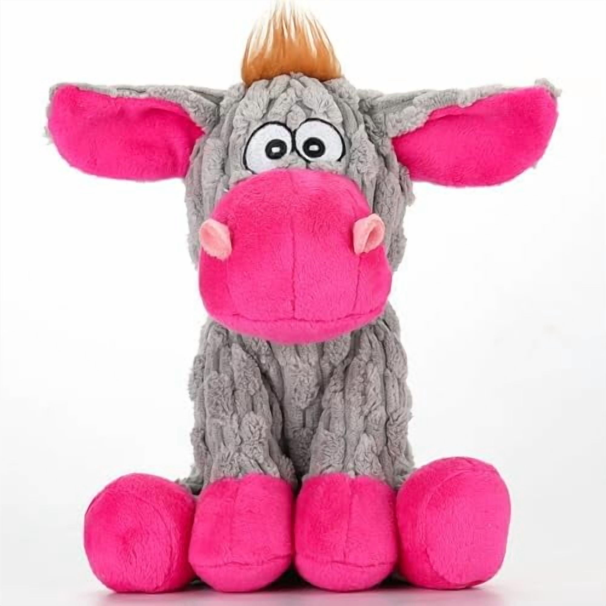 Plush Chew Toys for Large Dogs, Tough Crinkle Stuffed Animal Squeaky ...