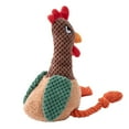 thumbnail image 1 of Plush Chicken Dog Toy with Squeaker, Interactive Rope Legs, Colorful Textured Rooster Chew Toy for Small, Medium Dogs, Tug-of-War, Fetch, Durable Puppy Chew Toys for Teething, 1 of 4