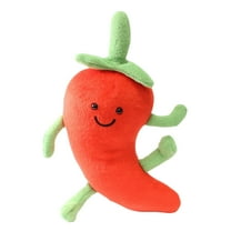Plush Chili Pepper Toy, Realistic Vegetable Stuffed Animal With Soft Texture And Cute Smiling Face Design, For Teens S, For Home Decor, Playtime, Gifting