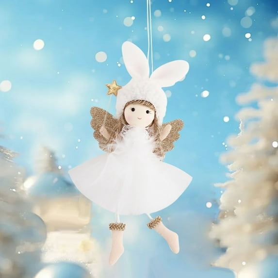 Plush Christmas Doll Ornament,Hanging Holiday Decoration,Xmas Tree Pendant,Festive Winter Home Decor,Holiday Party Decoration,Soft Plush Christmas Accessory,Christmas Hanging Ornament