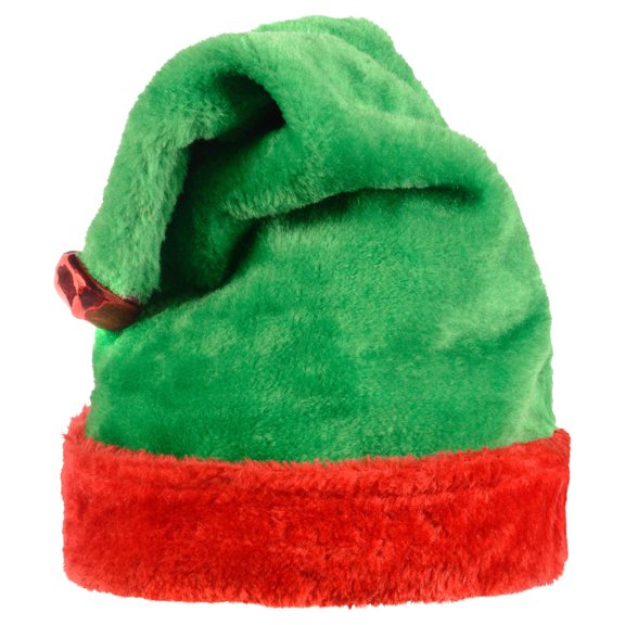 Plush Christmas Elf Hat 15" x 12", Red Green, Adult