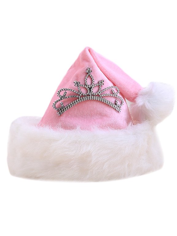 Plush Christmas Hats Xmas Holiday Cap for New Year Santa Claus Festival Crown Hat Gift Home Holiday Party Decoration