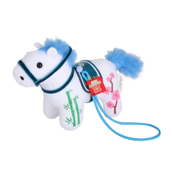 Plush Christmas Pony Figurine Soft Stuffed Animal Toy for Nursery Bedroom Decor Birthday Gift Kids