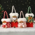 thumbnail image 1 of Plush Christmas Small Gift Bag 3D Snowman Santa Doll Fruit Candy Bag Christmas Eve New Year Tote Bag for Xmas Party Supplies, 1 of 7