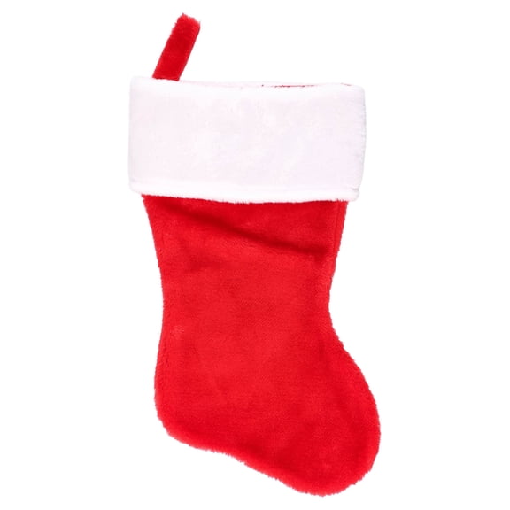Plush Christmas Stocking, Red and White, 17.5", by Holiday Time