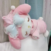 Plush Cinnamoroll Doll Melody Kuromi Doll Plushie Toy Kawaii Sweet Lovely Cartoon Cute Soft Doll Birthday Gift