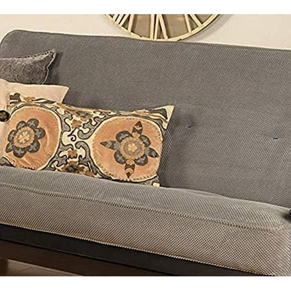 Plush Collection Futon Cover Only Zippered Slipcover Fits 6-8 inch Futons Mattress (Thunder, Full Size)