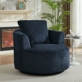 thumbnail image 1 of Plush Comfort Dark Brown Faux Fur 360° Swivel Accent Chair for Modern Living Room and Office Seating, 1 of 9
