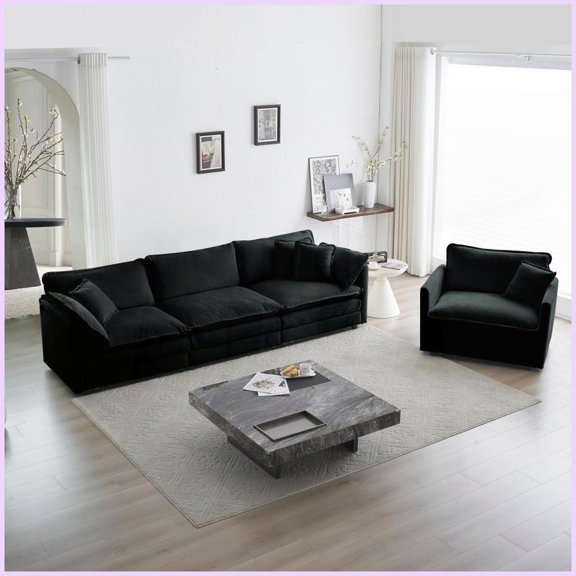 Plush Comfort: High-density foam fills seat/back for deep relaxation.