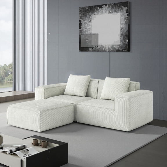 Plush Comfort & Multi-Functional Modular Sofa - White