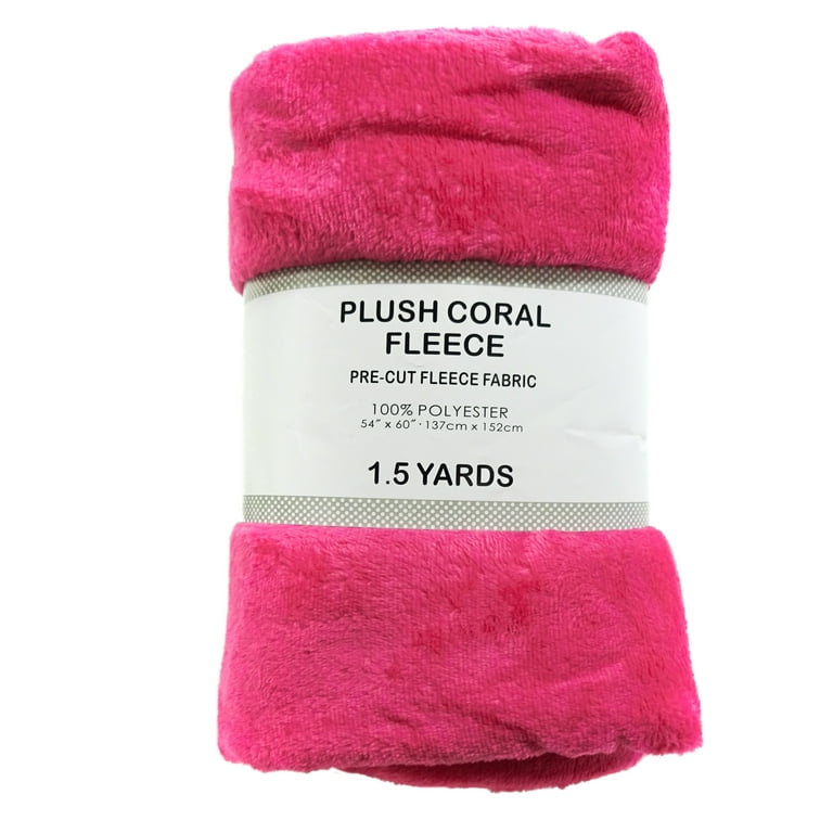 Plush Coral 100% Polyester Fleece Crafting Fabric, 1.5 yard precut