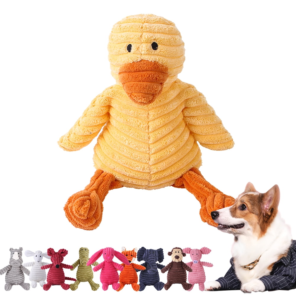 HGB Squeaky Plush Dog Toys, Tricolor Cotton Rope Bird Dog Chew