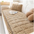 thumbnail image 1 of Plush Couch Cover,Non-Slip Washable Dog Couch Covers Protector,Thick Corduroy Pet-Friendly Blanket Seat Pad for Home,Khaki,24 x 83 in, 1 of 6