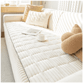 thumbnail image 1 of Plush Couch Cover,Non-Slip Washable Dog Couch Covers Protector,Thick Corduroy Pet-Friendly Blanket Seat Pad for Home,White,24 x 83 in, 1 of 6