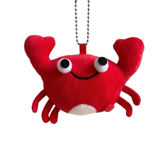 Plush Crab Keychain, Cute Cartoon, 1 Piece,Suitable for Bag Decor Kid Gift