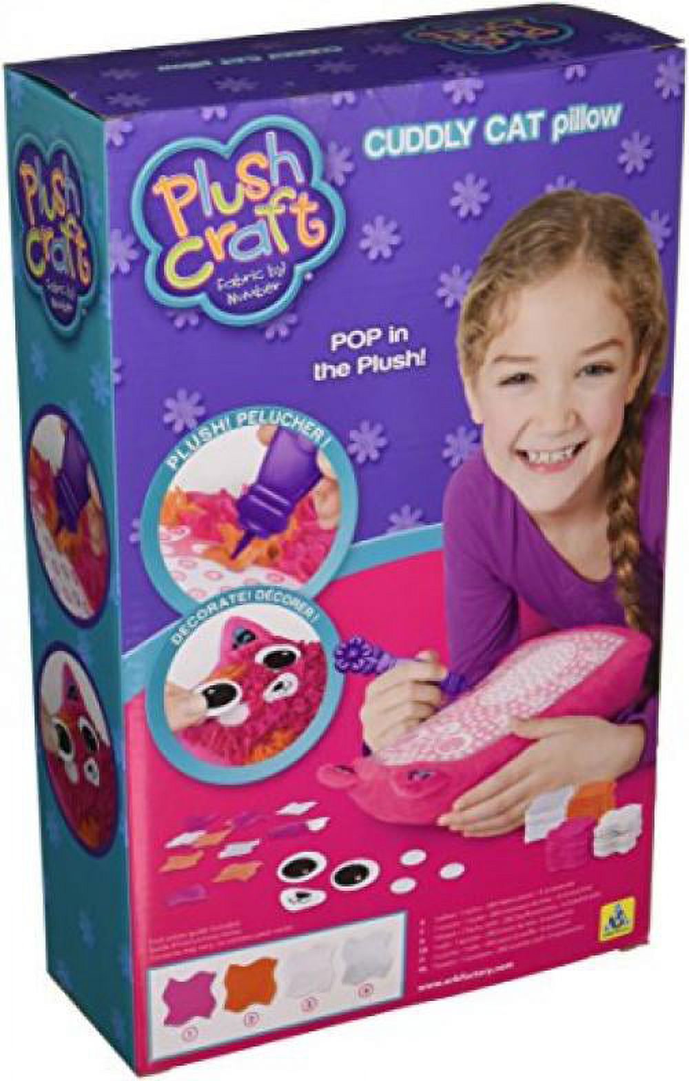 Plush Craft Cuddly Cat Pillow