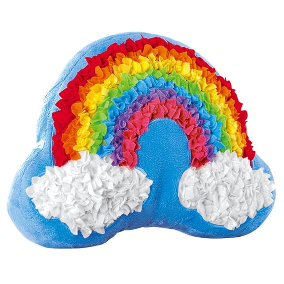 Plush Craft Rainbow Pillow, Fabric by Number Art & Crafts, No Sewing, Making Your Own DIY Rainbow Pillow, Kids Project, Learning Fun, Ages 5+