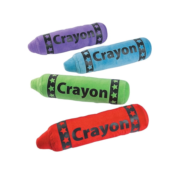 Plush Crayon Assortment - Party Favors - 12 Pieces