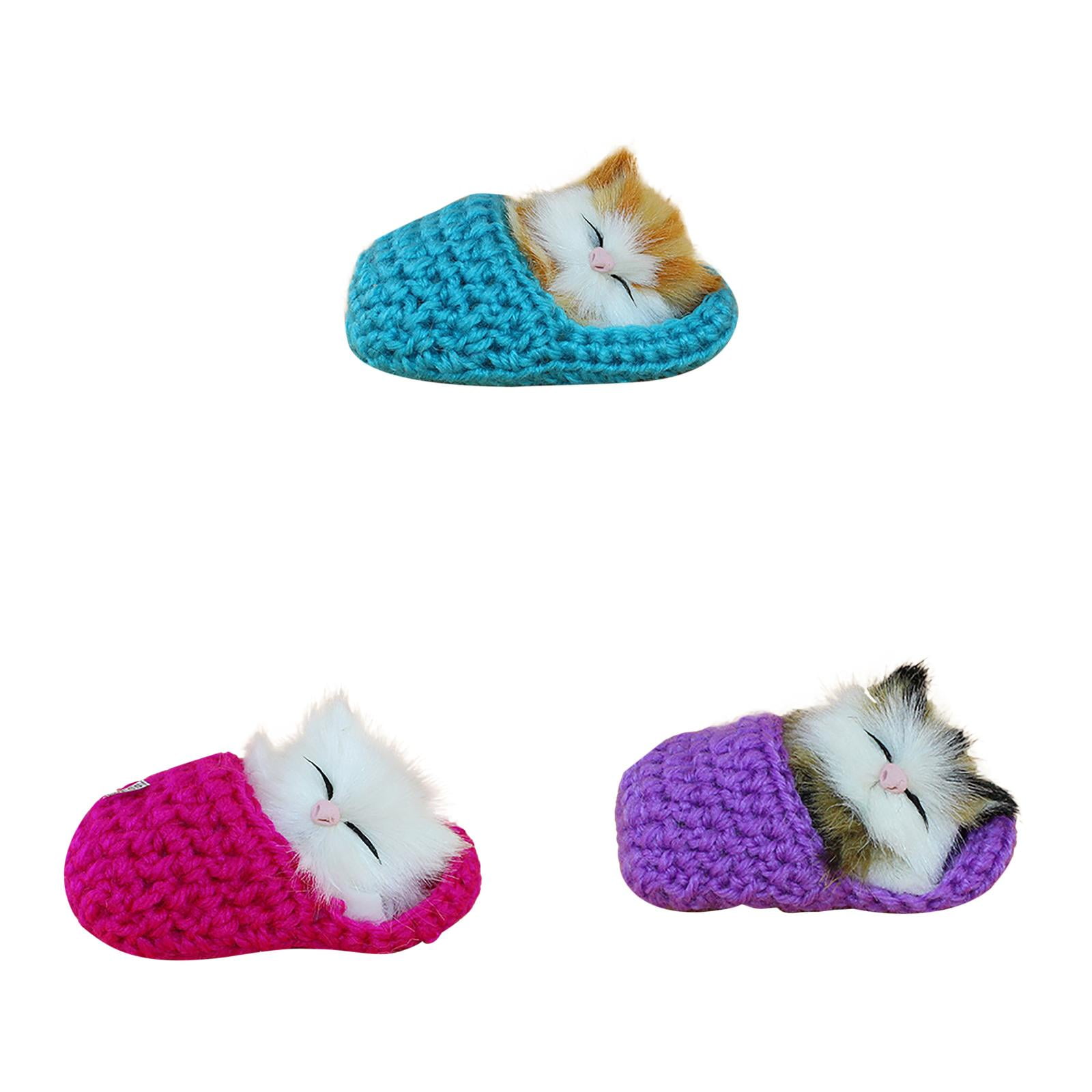 Plush Creative Sleeping Furry Realistic Decor Animals With Sound Cat