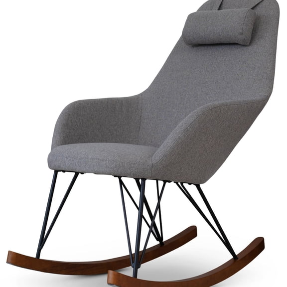 Plush Cushioned Rocker - Comfortable Seating for Long - Day Relaxation in Living Space